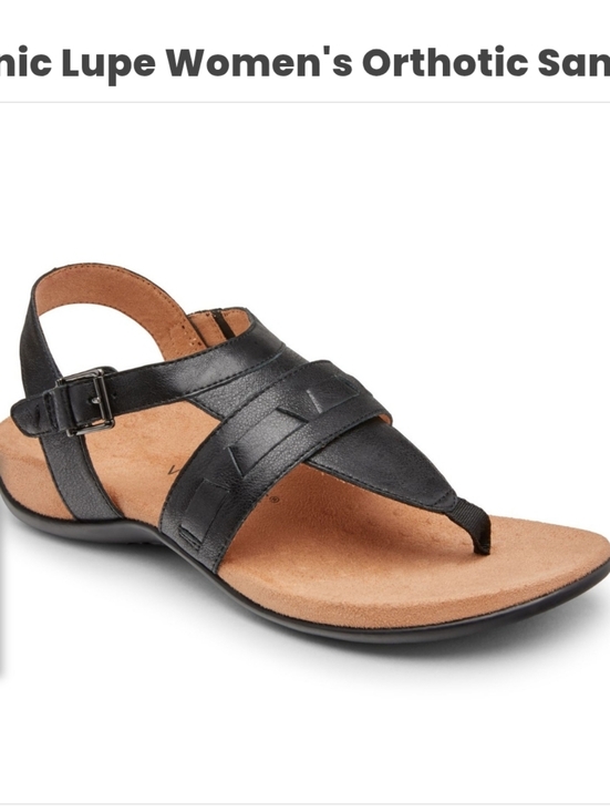 Vionic Shoes - Vionic Lupe Womens Orthotic Sandals Size 9.5 Wide Black Comfort Slingback FlipFl